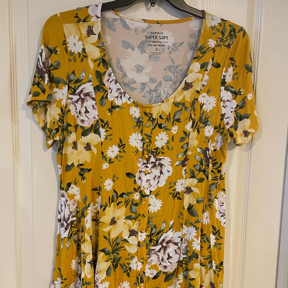 Mustard Yellow Floral Torrid Top